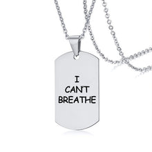 Load image into Gallery viewer, USA Black Resist Fist I Can't Breathe Pendant Necklace Stainless Steel George Floyd Black Lives Matter Necklaces Jewelry