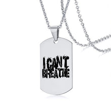Load image into Gallery viewer, USA Black Resist Fist I Can't Breathe Pendant Necklace Stainless Steel George Floyd Black Lives Matter Necklaces Jewelry