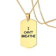 Load image into Gallery viewer, USA Black Resist Fist I Can't Breathe Pendant Necklace Stainless Steel George Floyd Black Lives Matter Necklaces Jewelry