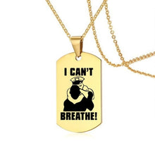 Load image into Gallery viewer, I Can't Breath Pendant Necklaces Gold Stainless Steel