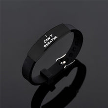 Load image into Gallery viewer, POFUNUO American Protest I Can't Breath Bracelets Black Stainless Steel Silicone Bracelets&Bangles