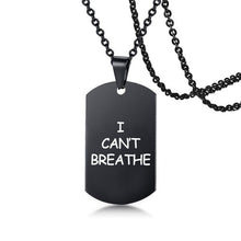 Load image into Gallery viewer, Black Keepsake Pendant Stainless Steel Necklaces Support George Floyd