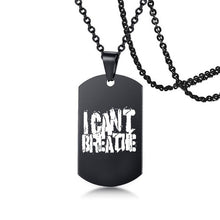 Load image into Gallery viewer, Black Keepsake Pendant Stainless Steel Necklaces Support George Floyd