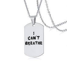 Load image into Gallery viewer, USA Black Resist Fist I Can't Breathe Pendant Necklace Stainless Steel George Floyd Black Lives Matter Necklaces Jewelry
