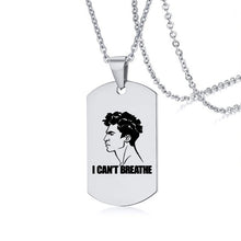 Load image into Gallery viewer, USA Black Resist Fist I Can't Breathe Pendant Necklace Stainless Steel George Floyd Black Lives Matter Necklaces Jewelry
