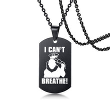 Load image into Gallery viewer, USA Black Resist Fist I Can't Breathe Pendant Necklace Stainless Steel George Floyd Black Lives Matter Necklaces Jewelry

