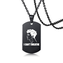 Load image into Gallery viewer, USA Black Resist Fist I Can't Breathe Pendant Necklace Stainless Steel George Floyd Black Lives Matter Necklaces Jewelry
