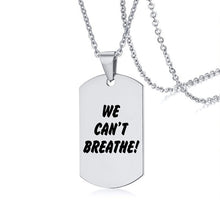 Load image into Gallery viewer, USA Black Resist Fist I Can't Breathe Pendant Necklace Stainless Steel George Floyd Black Lives Matter Necklaces Jewelry
