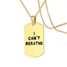 Load image into Gallery viewer, USA Black Resist Fist I Can't Breathe Pendant Necklace Stainless Steel George Floyd Black Lives Matter Necklaces Jewelry

