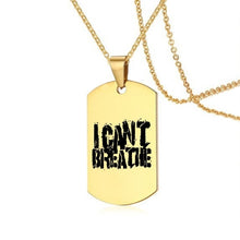 Load image into Gallery viewer, USA Black Resist Fist I Can't Breathe Pendant Necklace Stainless Steel George Floyd Black Lives Matter Necklaces Jewelry
