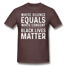 Load image into Gallery viewer, George Floyd T Shirt White Silence Equals White Consent
