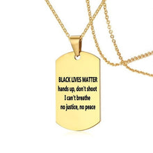 Load image into Gallery viewer, I Can't Breath Pendant Necklaces Gold Stainless Steel
