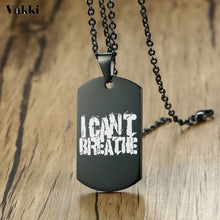 Load image into Gallery viewer, Black Keepsake Pendant Stainless Steel Necklaces Support George Floyd
