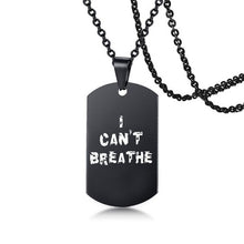 Load image into Gallery viewer, Black Keepsake Pendant Stainless Steel Necklaces Support George Floyd

