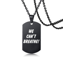 Load image into Gallery viewer, Black Keepsake Pendant Stainless Steel Necklaces Support George Floyd

