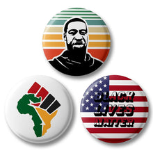 Load image into Gallery viewer, George Floyd  Fabric Badge Alloy Button Badge Pin
